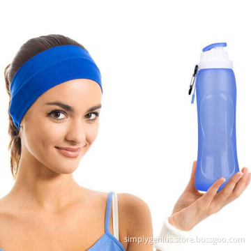 17oz collapsible sports joyshaker water bottle with straw